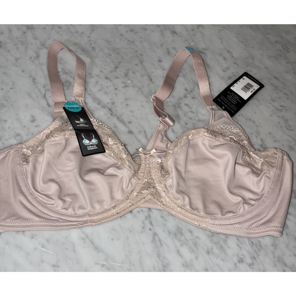 Lillyette Bra 42C New with Tags Style LY0444 Natural Support Less Projection